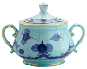 Ginori Oriente Italiano Iris Sugar Bowl& Cover